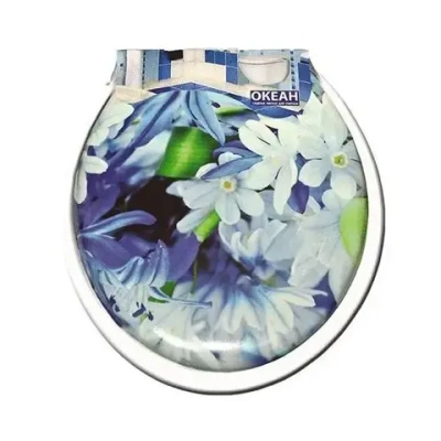 Сиденье для унитаза мягкое Океан бел. с/рис