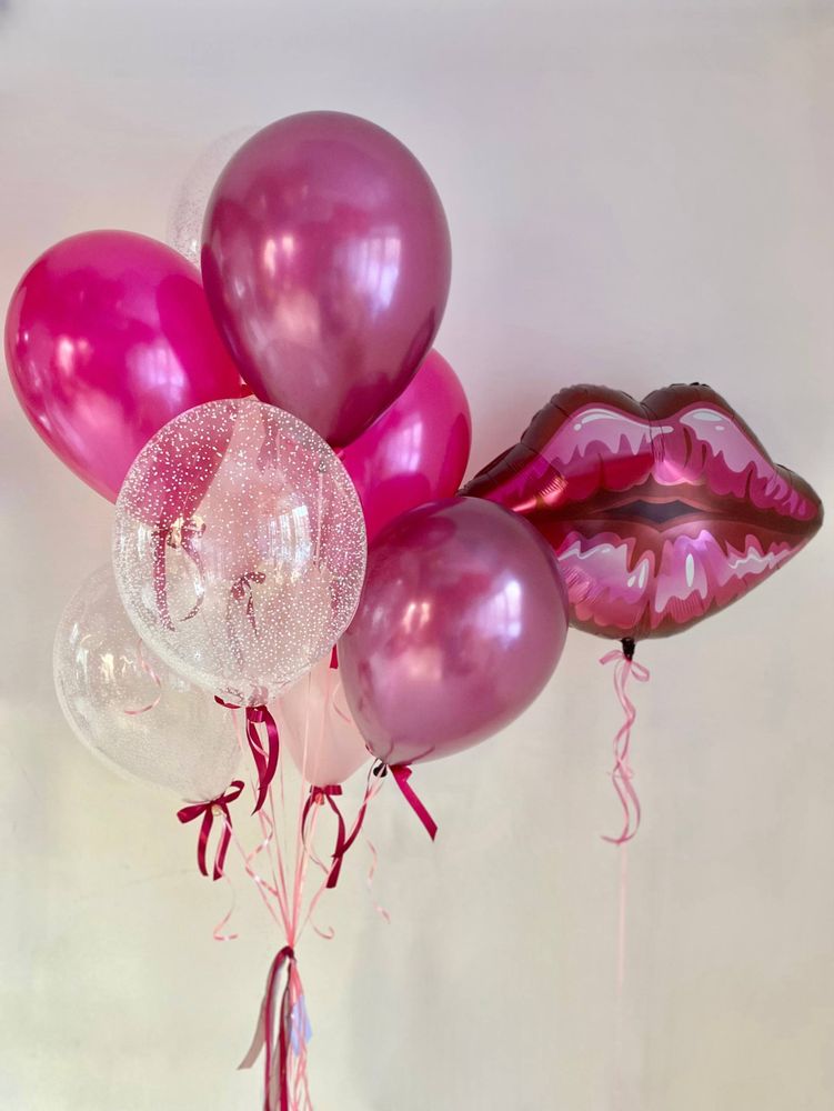 Воздушные гелиевые шарики с доставкой по Хабаровску губы №4746
