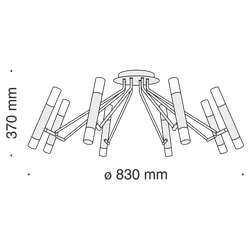 Накладная люстра Maytoni MOD620CL-16B