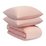 Комплект постельного белья из премиального сатина цвета пыльной розы из коллекции essential, 150х200 см