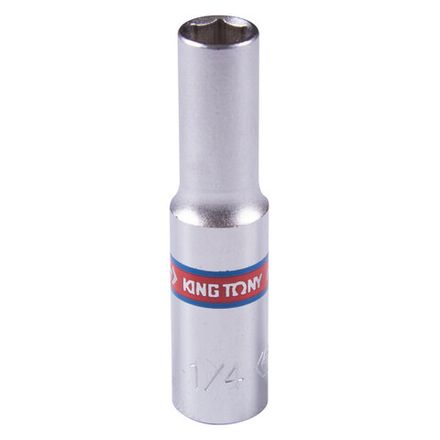 Цена на KING TONY (223508S) Головка торцевая глубокая шестигранная 1/4", 1/4", дюймовая