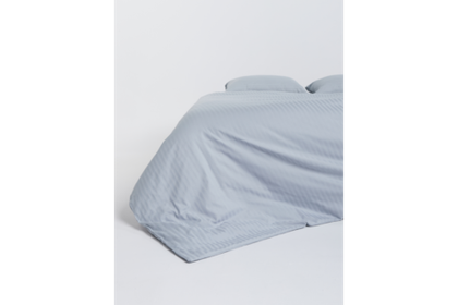 Постельное белье GoodNight Pure Страйп-сатин евро (пододеяльник и 2 наволочки), серо-голубой
