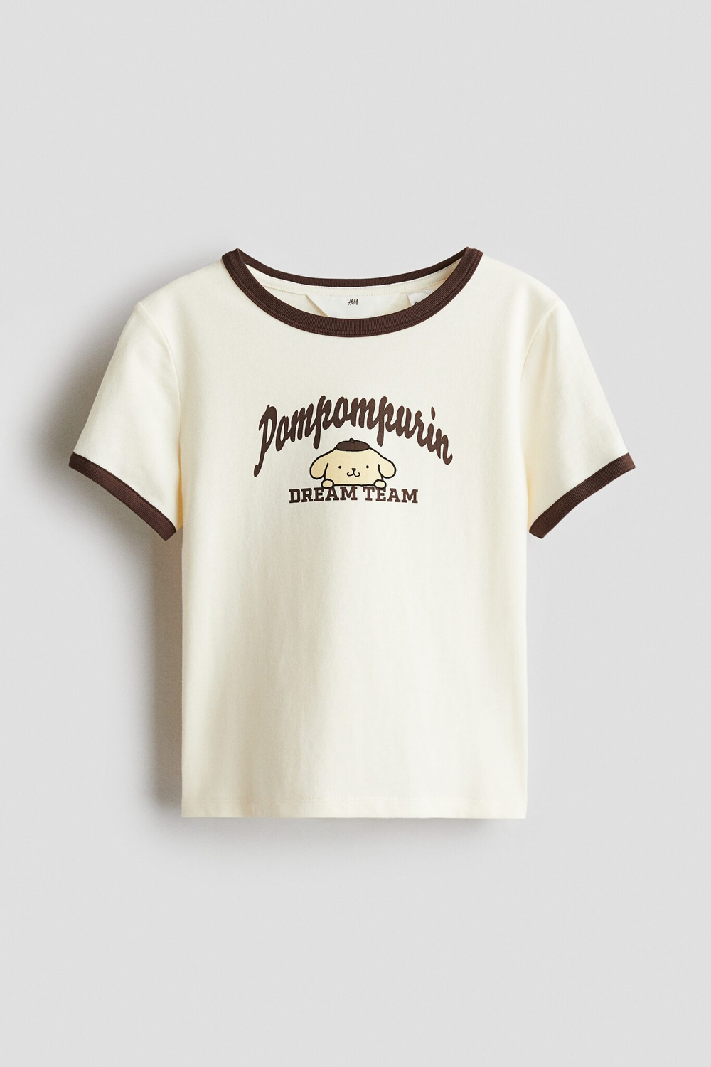 H&M Футболка с принтом, кремовый