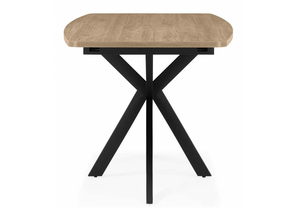 Стол деревянный Woodville Индиана 130x80 дуб кунео, черный