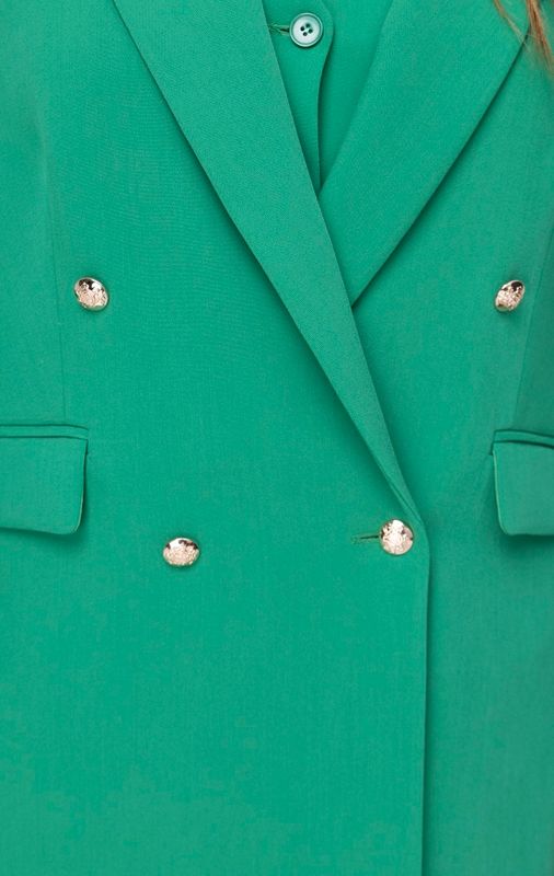 Жакет двубортный, зеленый