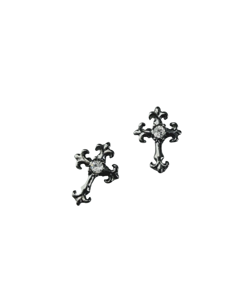 Крест серебряный №8 Pink House, 1шт