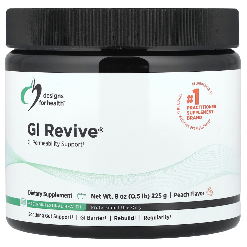 Designs For Health, GI Revive®, со вкусом персика, 225 г (8 унций)