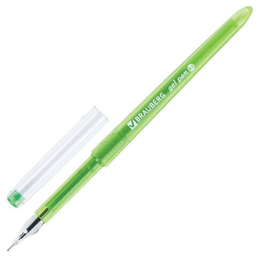 Ручки гелевые BRAUBERG DIAMOND, НАБОР 12 ЦВЕТОВ, узел 0,5 мм, линия письма 0,25 мм, 143377