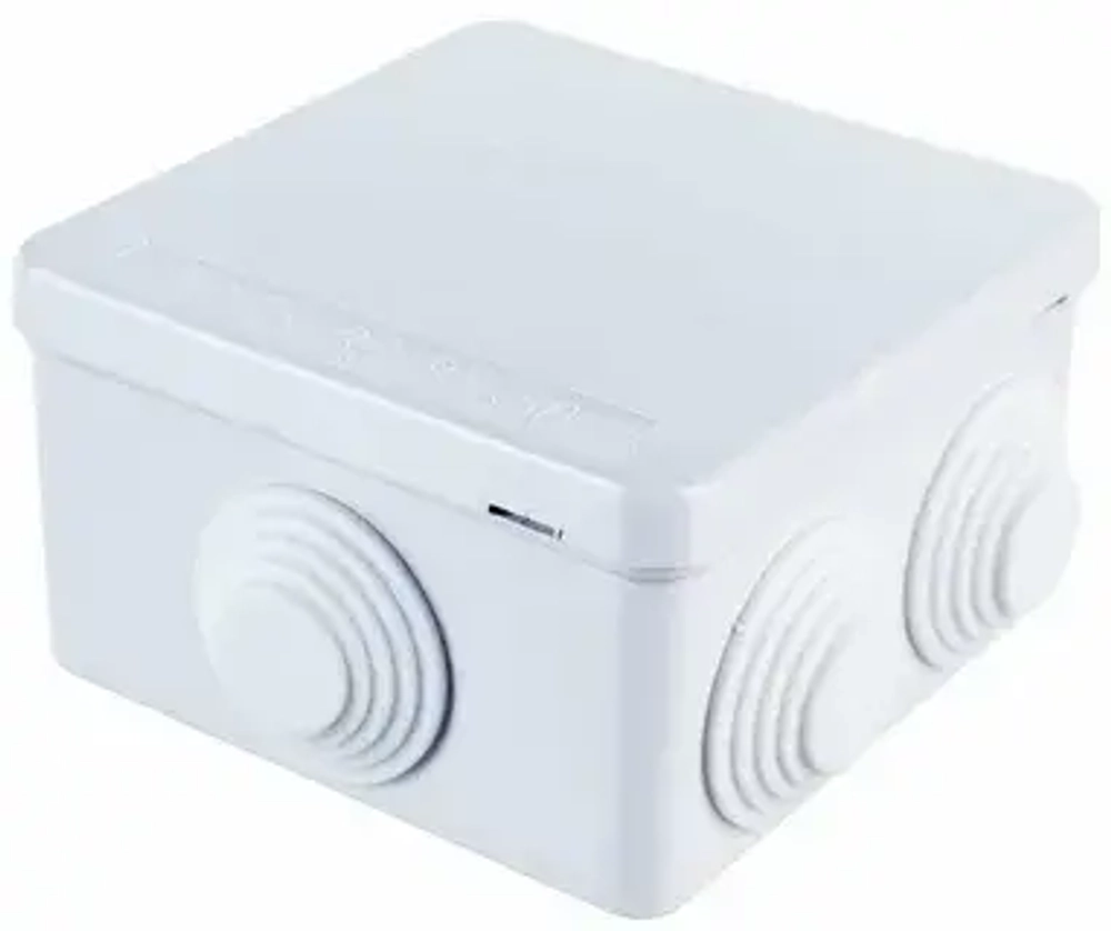 Распаячная коробка ОП 150х110х70мм, крышка, IP55, 10 гермовводов, инд. штрихкод, TDM SQ1401-1242