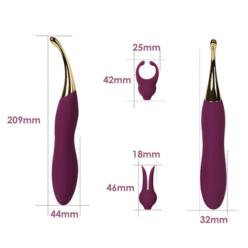 Клиторальный стимулятор со сменными насадками Svakom Beatrice S137B