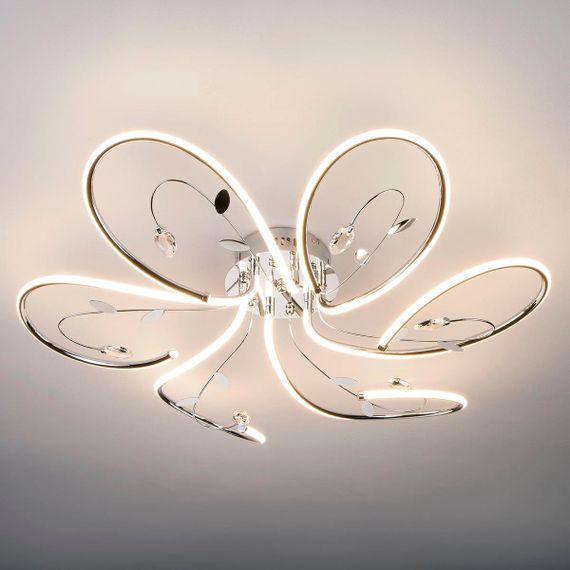 Потолочная светодиодная люстра Eurosvet Venzel 90082/6 хром