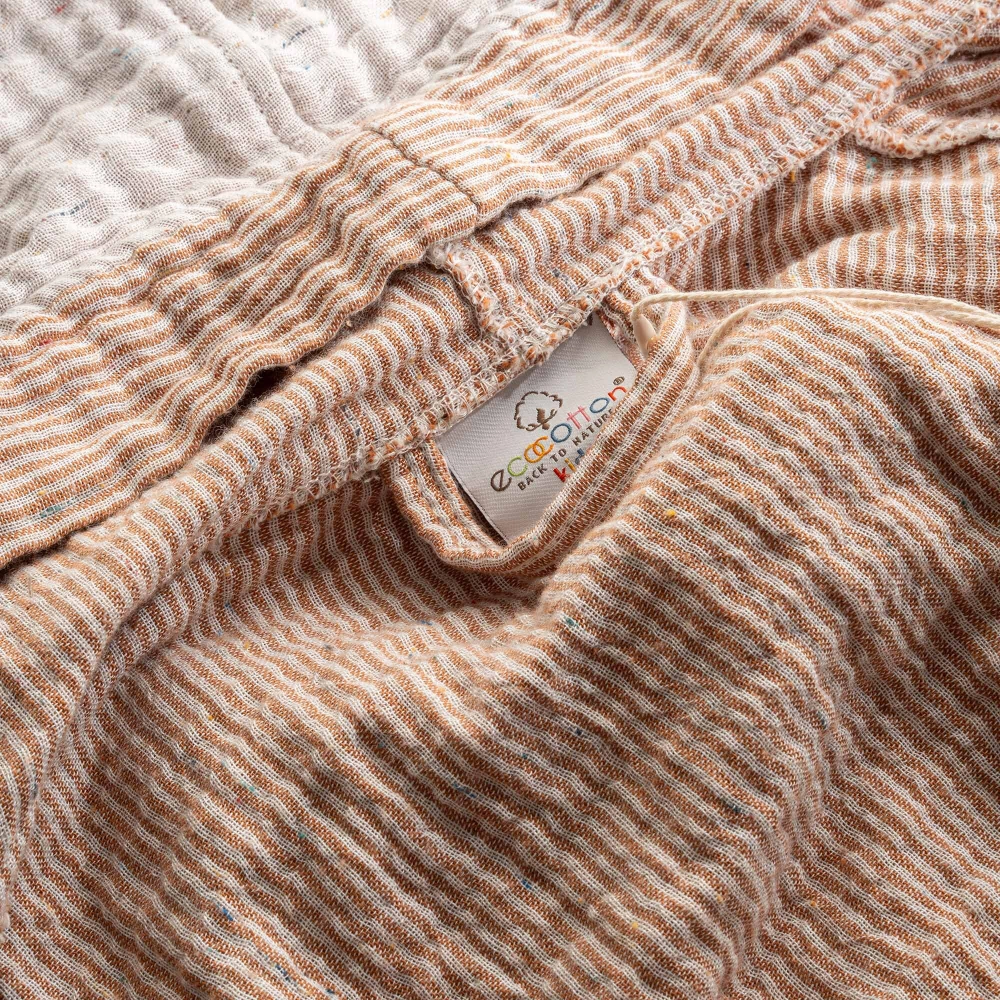 Детский халат Melinda из органического муслина | коричневый