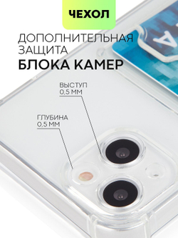 Чехол BROSCORP для Apple iPhone 13 оптом (арт. IP13-HARD-TPU-POCKET)