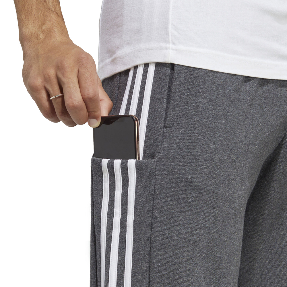 Мужские теннисные штаны adidas Essentials French Terry Tapered Cuff 3-Stripes Training Pants Men - Grey, White