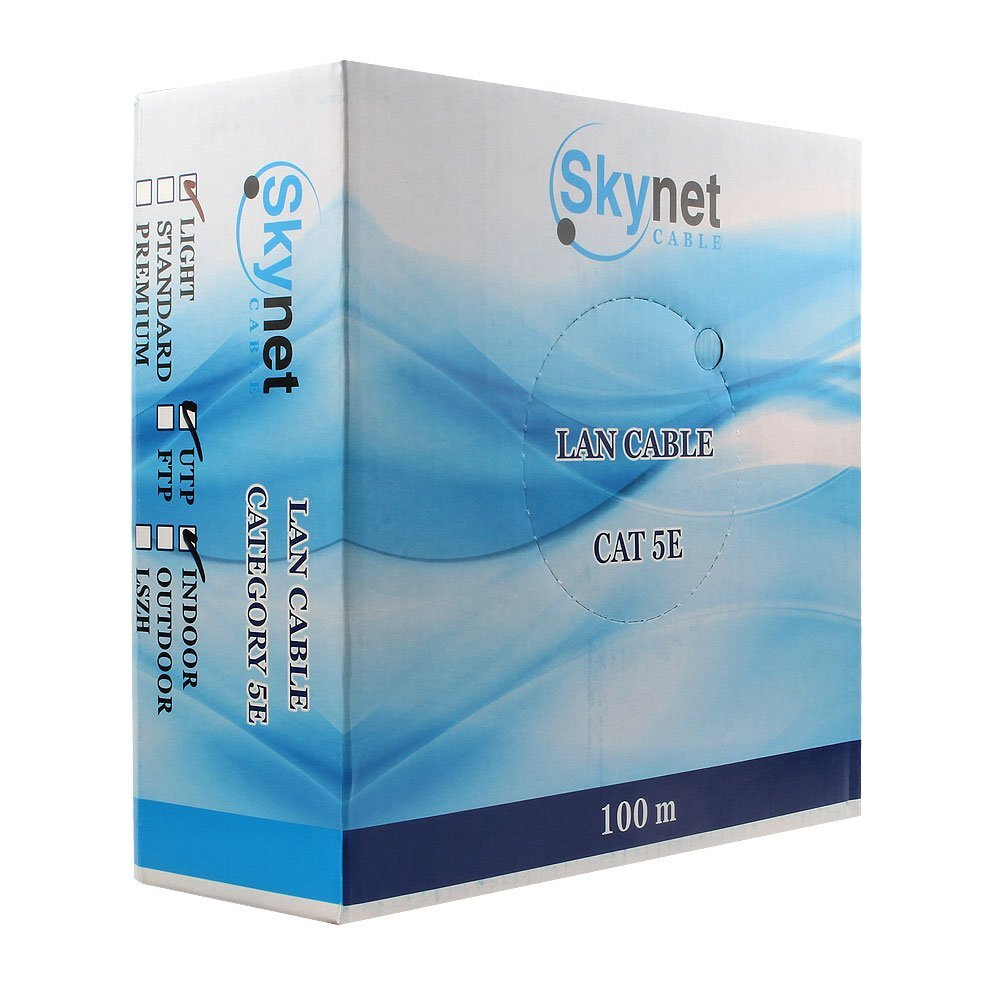 Кабель витая пара U/UTP 5e кат. 4 пары SkyNet CSL-UTP-4-CU/100