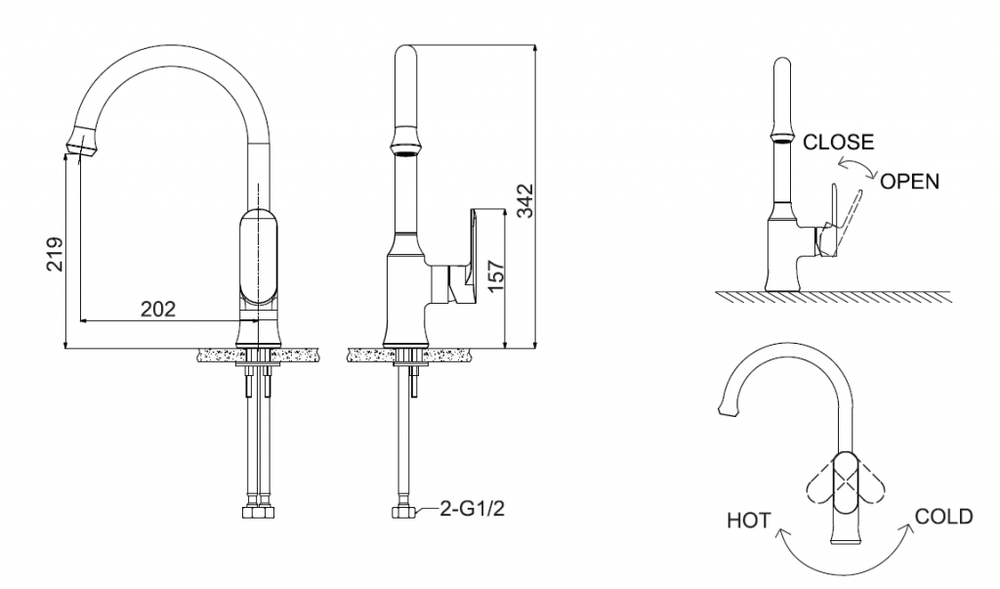 Смеситель для кухни Bravat Opal