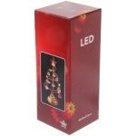 Сувенир с подсветкой «Елочка Хрустальная» 18 см, диаметр 8 см, основание-золото, свечение-тепл.белый, хрусталик Зеленый (работает от батареек 3 LR44)