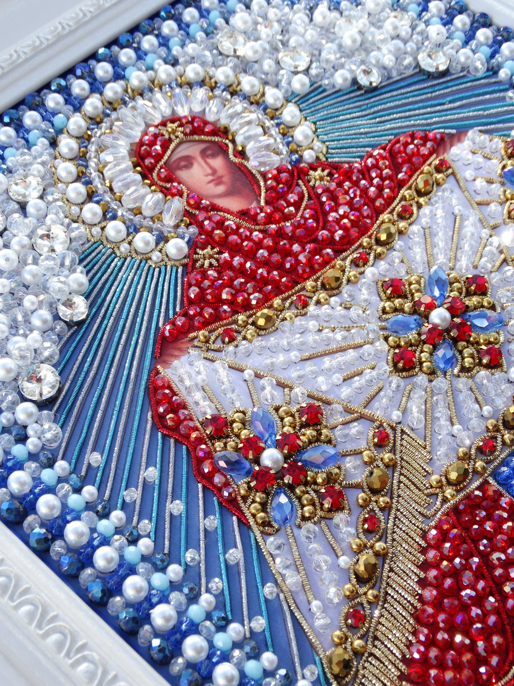 Принт-И22 Ткань с нанесенной авторской схемой Покров Пресвятой Богородицы