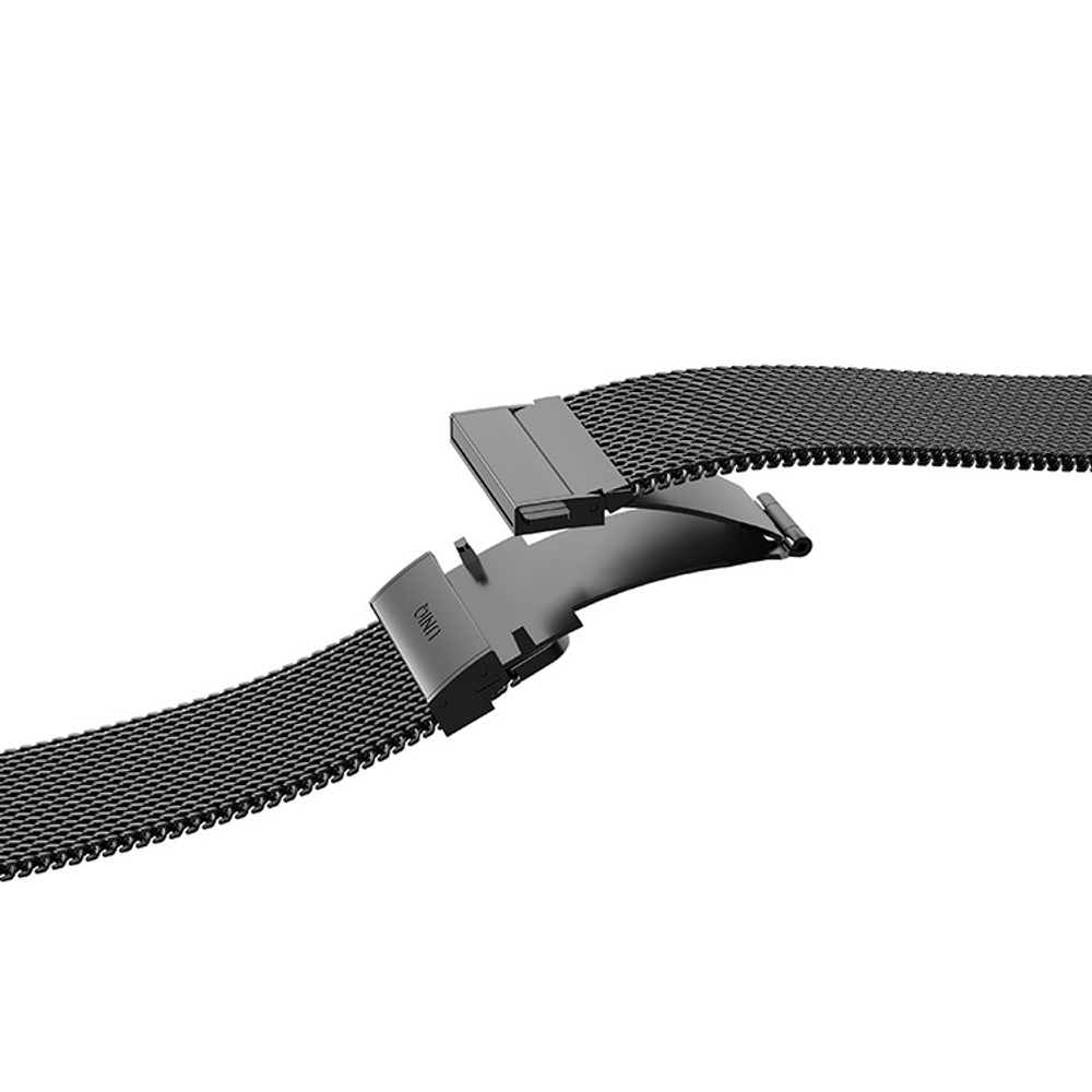 Uniq для Apple Watch 42/41/40 mm ремешок Dante PRO Strap Mesh Steel Titanium Silver