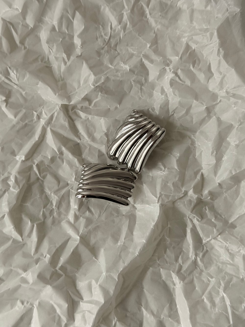 Серьги Слой, Серебряные