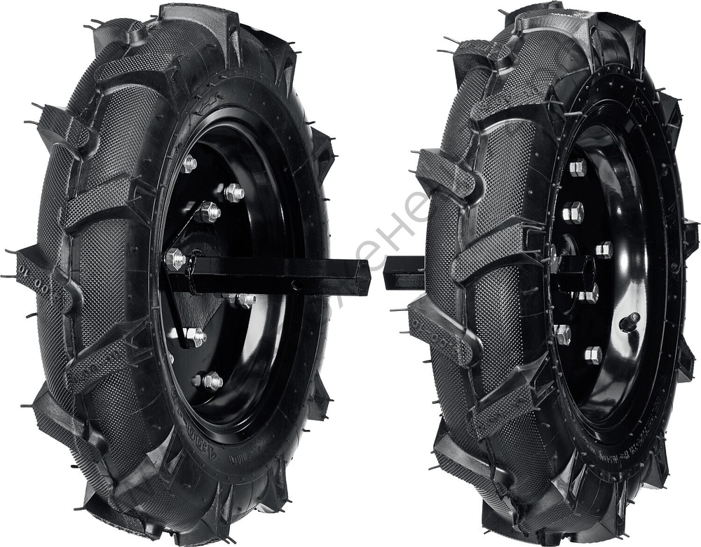 STEHER 4.00-10, 2 шт., пневматические колеса с осями для мотоблоков (777106-1)