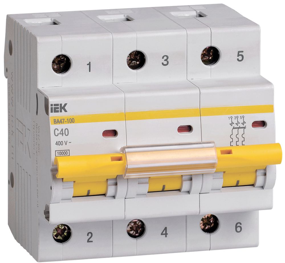 KARAT Автоматический выключатель ВА47-100 3P C 40А 10кА IEK