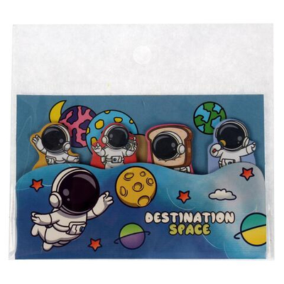 Набор бумажных стикеров "Астронавт", 4 штуки