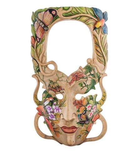 Decor and Gift 44-004 Зеркало-маска расписная «Тропический остров» L