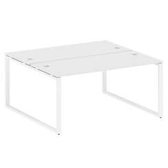 Metal System Рабочая станция на О-образном м/к БО.РАС-СП-2.4 Белый/Металл Белый 1600*1475*750