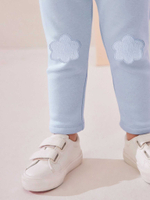 Легинсы с флисовой подкладкой и вышивкой для девочки Next 174-338, Голубой