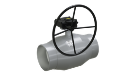 Шаровой стальной кран из стали 20, полнопроходной, сварка/сварка, Ду 50-400, Ру 40-25-16, с редуктором, LD КШЦПР