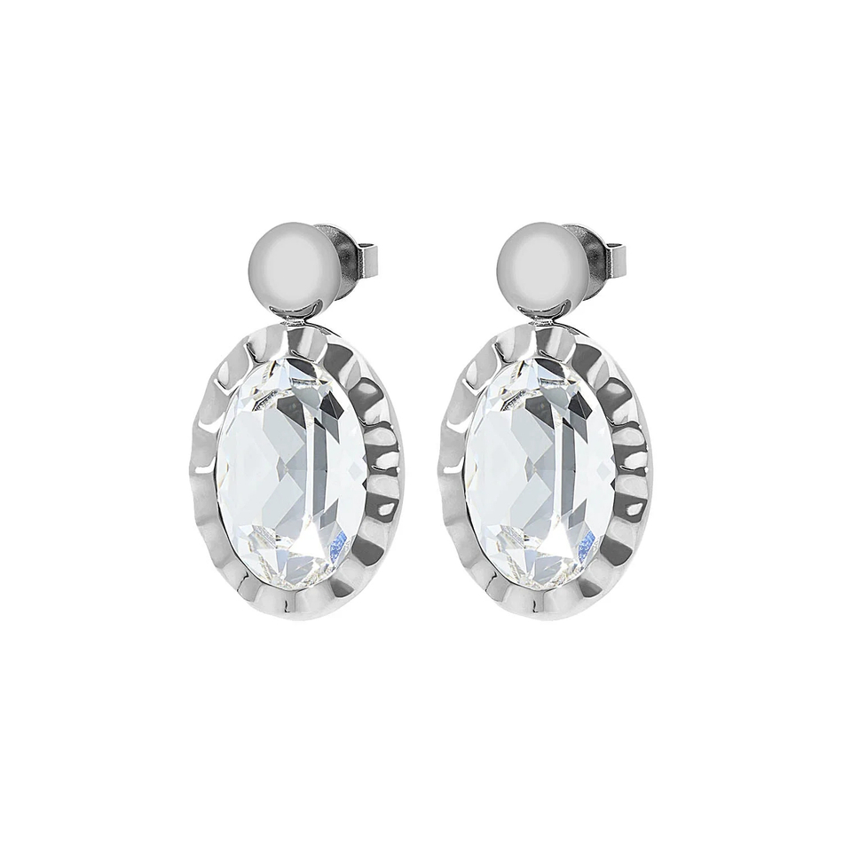 Серьги Qudo TIVOLA UNICA big (S/P) Crystal 2,65 cm 332000