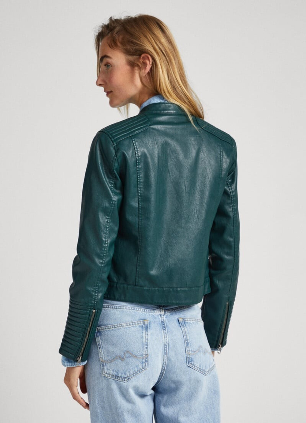Куртка утепленная женская PEPE JEANS QUILTED SHOULDER BIKER JACKET