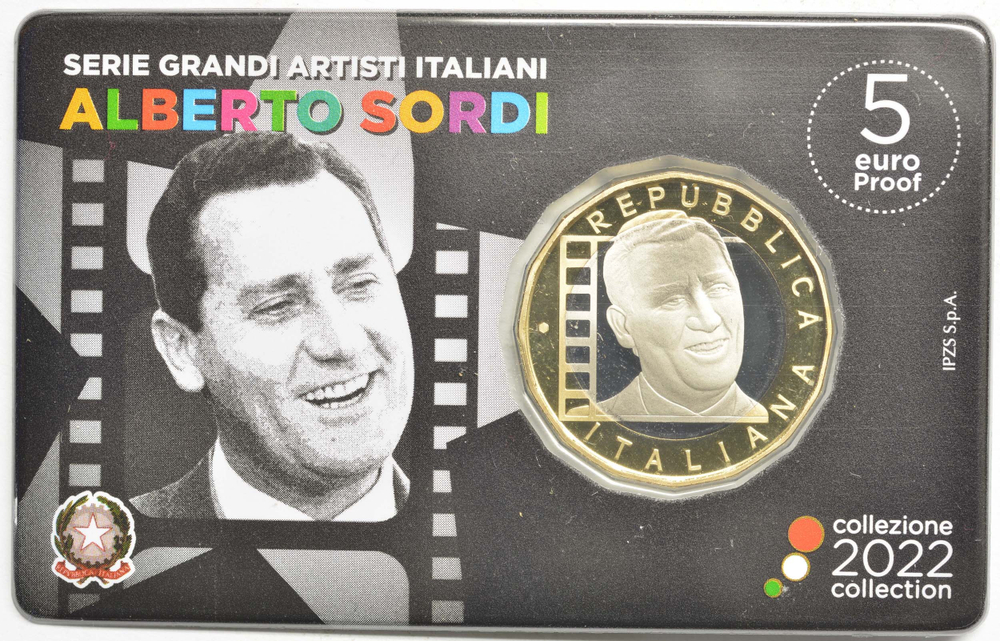 ИТАЛИЯ, 2022, 5 ЕВРО [БИМЕТАЛЛ]