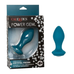 Бирюзовая анальная вибропробка 10,75см с кристаллом California Exotic Novelties Power Gem Vibrating Crystal Probe SE-0385-16-3