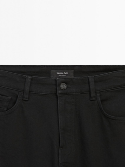 Massimo Dutti Джинсы облегающего кроя из смесового хлопка, черный