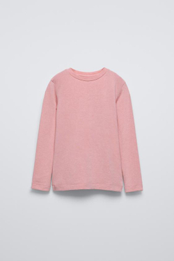 ZARA ЛОНГСЛИВ ИЗ СМЕСОВОЙ ШЕРСТИ С ШАРФОМ, РОЗОВЫЙ