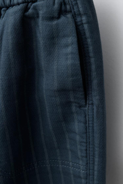 ZARA БРЮКИ BAGGY В ПОЛОСКУ, СИНИЙ