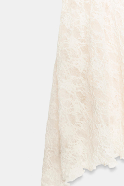 ZARA РОМАНТИЧНЫЙ КРУЖЕВНОЙ ТОП, ЭКРЮ