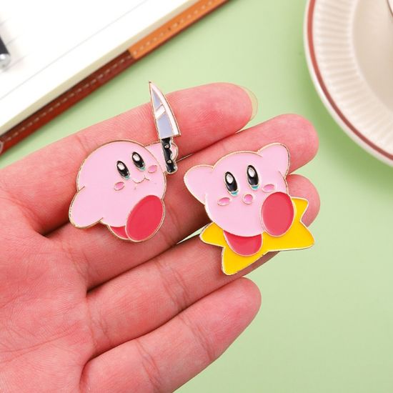 Значок металлический Нинтендо Кирби не шутит, р-р 4,2х2,8см