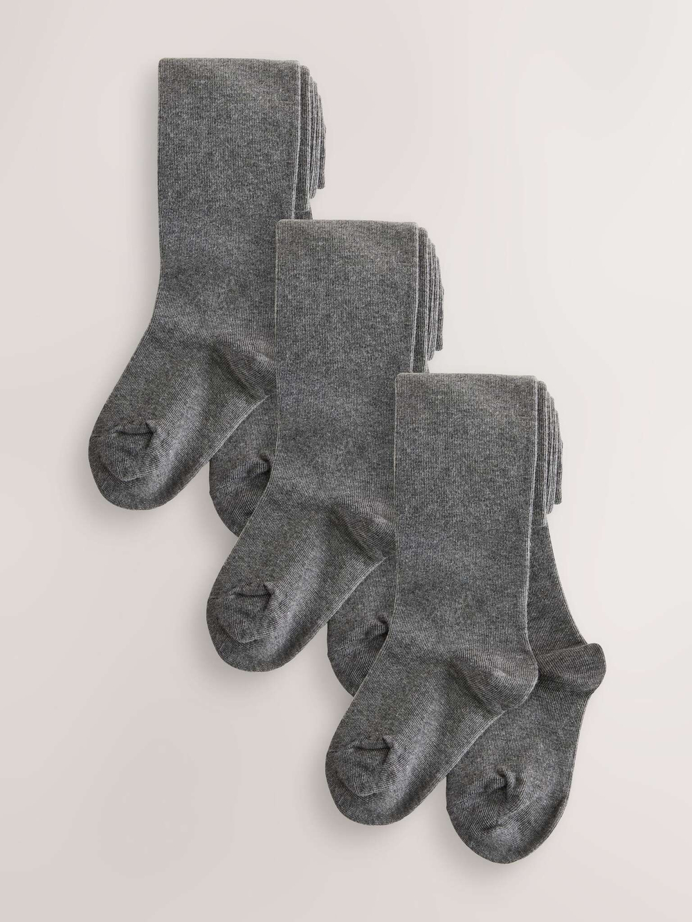 Колготки хлопковые для девочки Next Q95-720, 3 шт, Серый