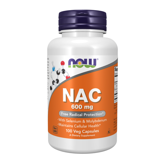 N-ацетилцистеин 600 мг, NAC 600 mg, Now Foods, 100 капсул