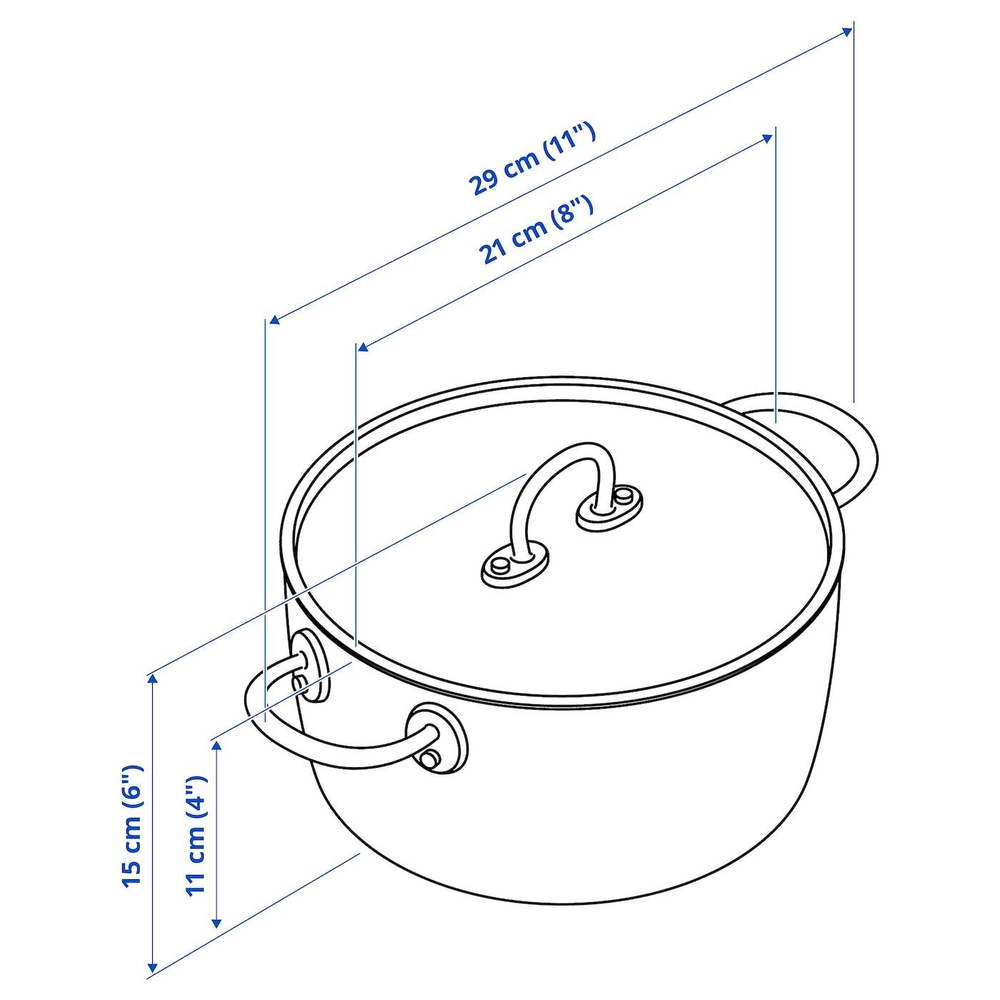 IKEA FINMAT  (ИКЕА ФИНМАТ)  -  Кастрюля с крышкой, медь/нержавеющая сталь, 3 л