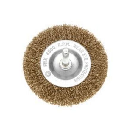 Щетка дисковая для дрели, витая латунированная проволока, 100мм KRANZ