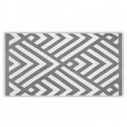Полотенце пляжное 100x180 L'appartement Geometric white/anthracite белый/темно-серый