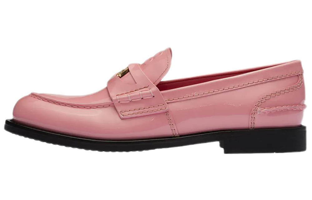 MIU MIU Penny Leather Loafers Women"s Pink