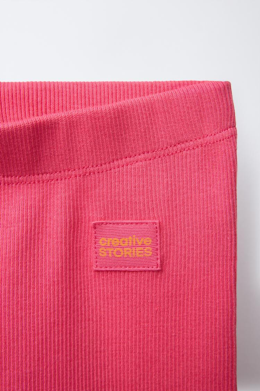 ZARA ШОРТЫ-ВЕЛОСИПЕДКИ В РУБЧИК, ОГНЕННО-КОРАЛЛОВЫЙ