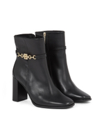 Кожаные ботильоны на каблуке Tommy Hilfiger - черный(FW0FW08241)