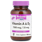 Bluebonnet Nutrition, витамины A и D3, 100 капсул