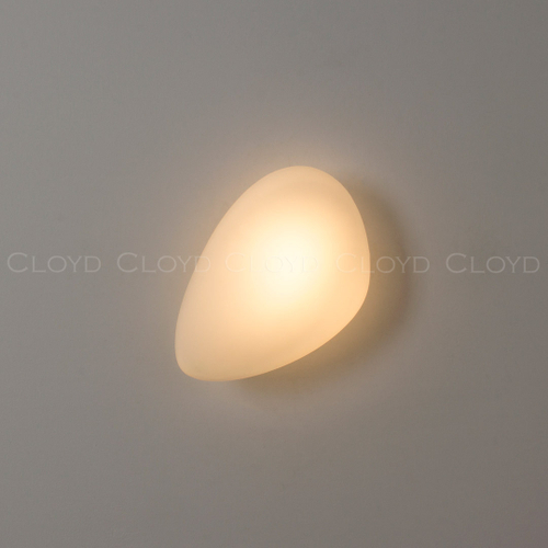 Бра Cloyd GEROLL W1 / шир. 20 см - латунь - белое стекло (арт.20360)